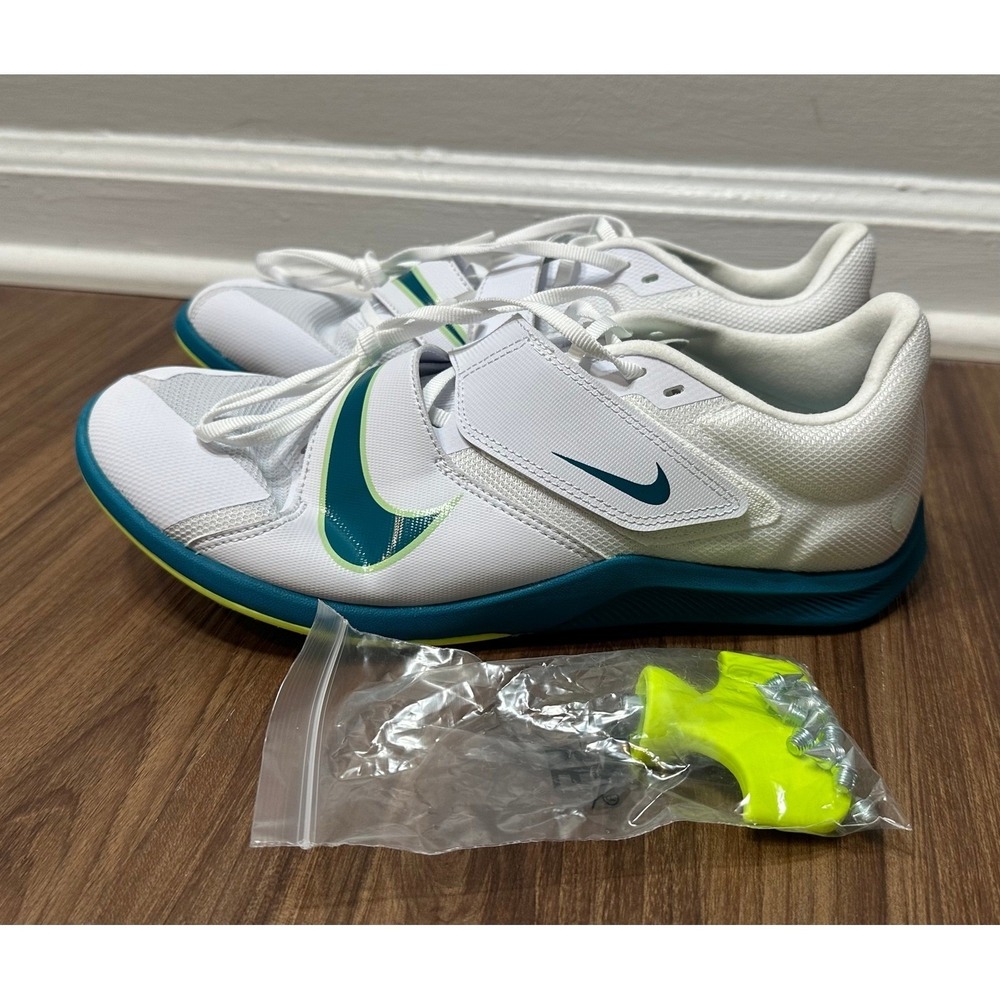 Nike Zoom Rival Jump Mens Track Field Spikes White Teal (DR2756-100) Sz 8.5